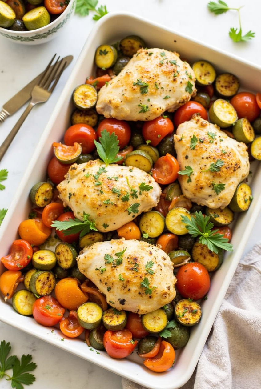 Sheet Pan Garlic Chicken with Roasted Vegetables
low carb meals for family
recipes high in protein
recipes mediterranean diet
recipes
